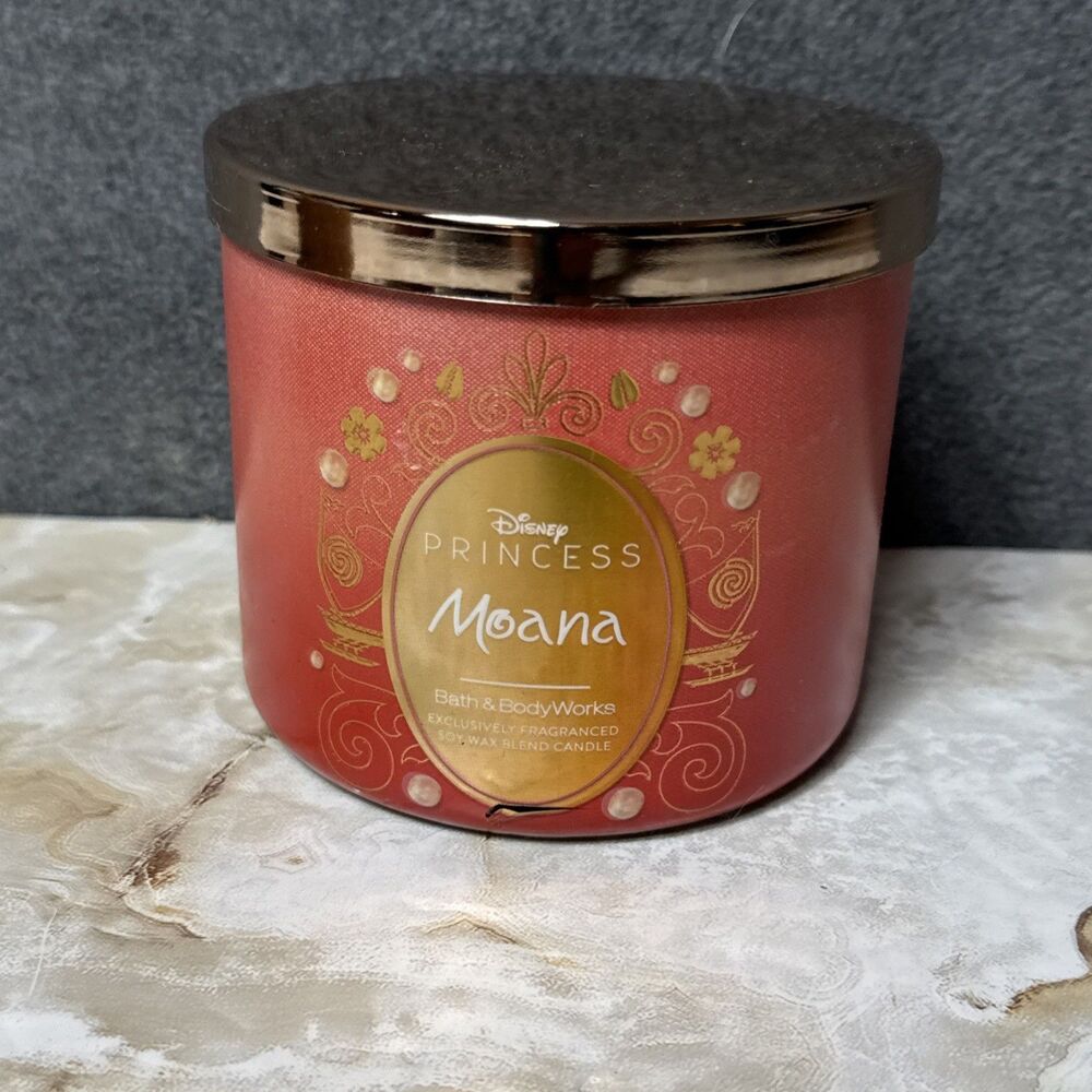Bath & Body Works Disney Princess Moana 3-Wick Candle 14.5 Oz New See Photos